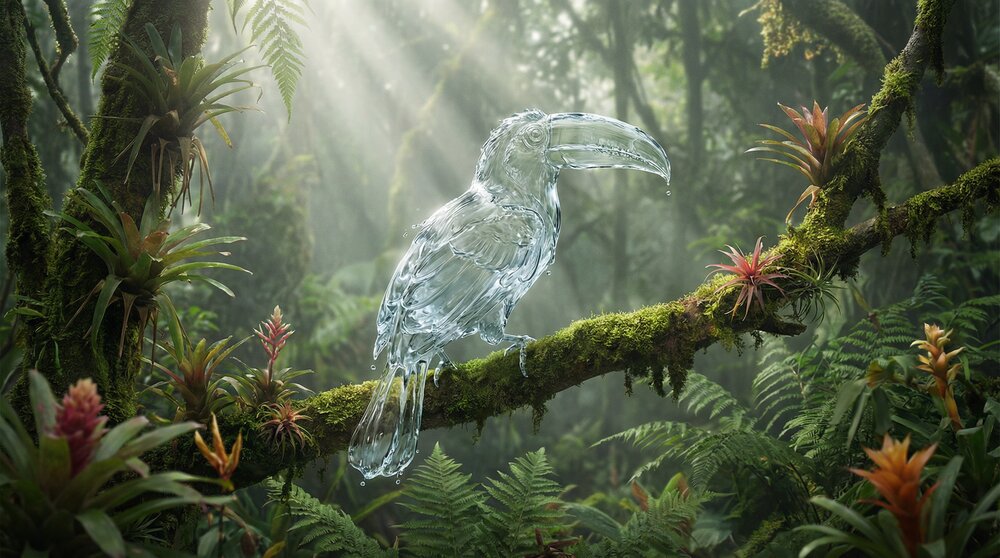 Liquid Nature - Crystal water toucan